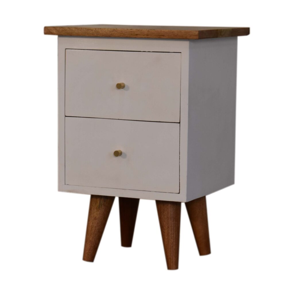 White Hand Painted Bedside - Image 3