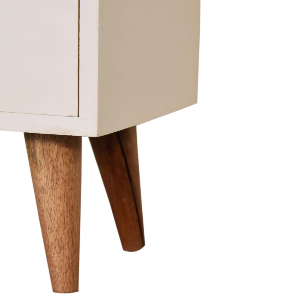 White Hand Painted Bedside - Image 7