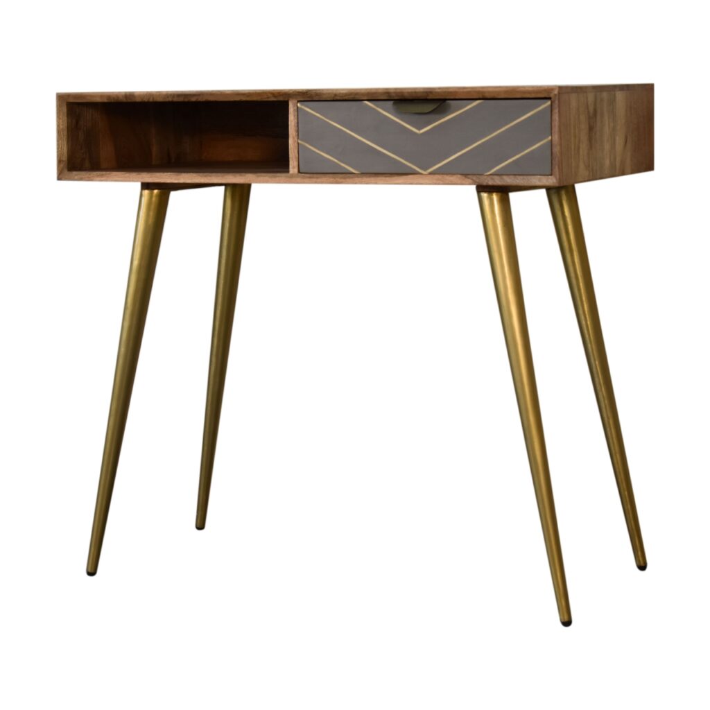 Cement Brass Cable Writing Desk - Image 2