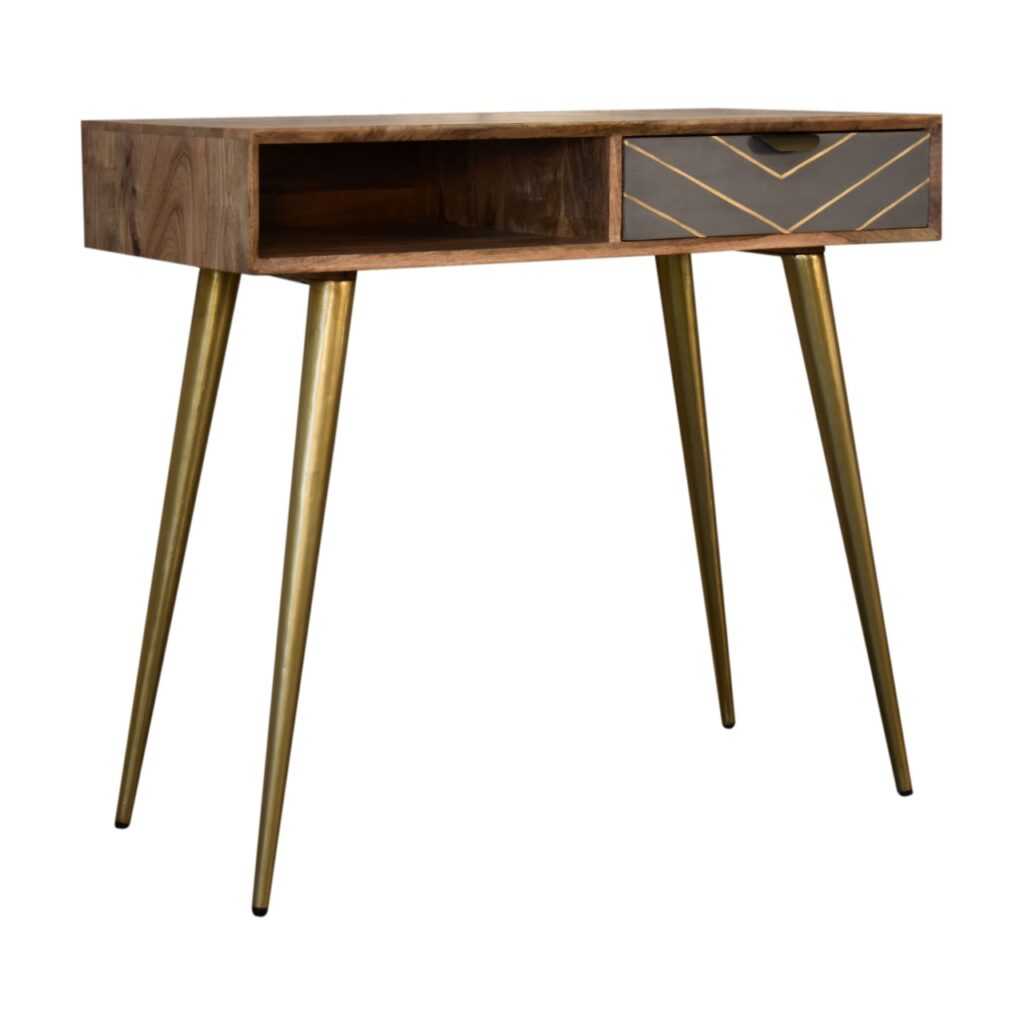 Cement Brass Cable Writing Desk - Image 3