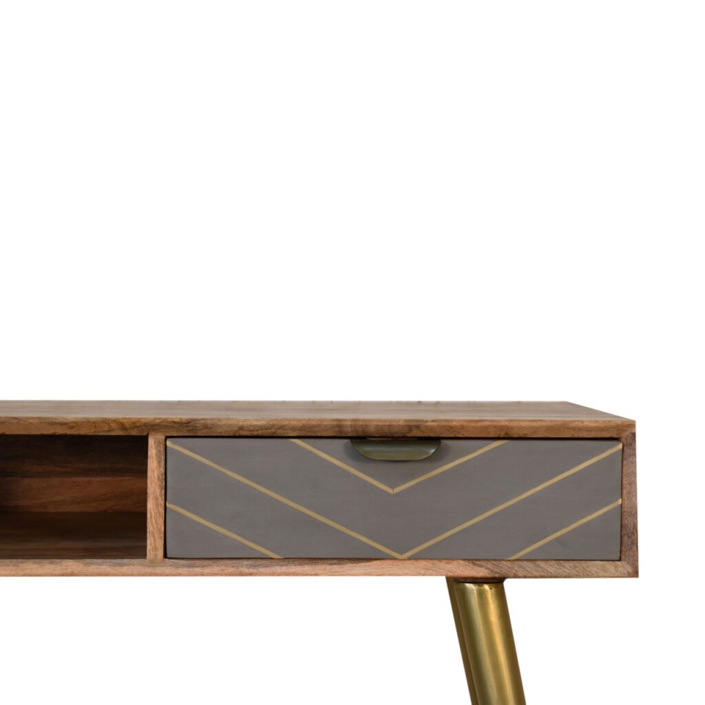Cement Brass Cable Writing Desk - Image 4