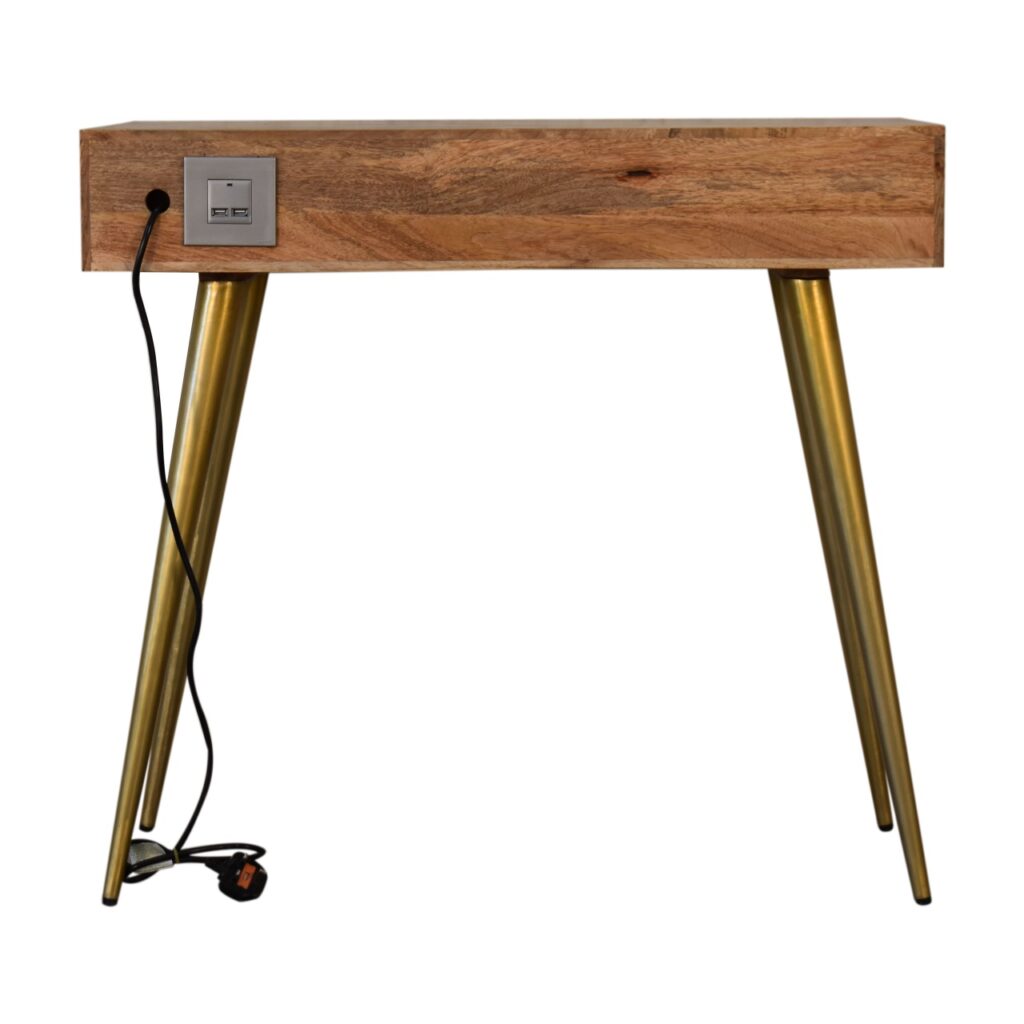 Cement Brass Cable Writing Desk - Image 9