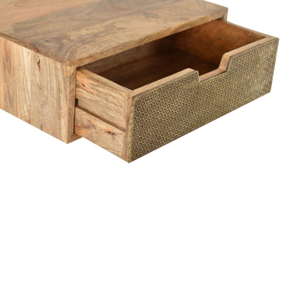 Floating Honeycomb Brass Bedside - Image 6