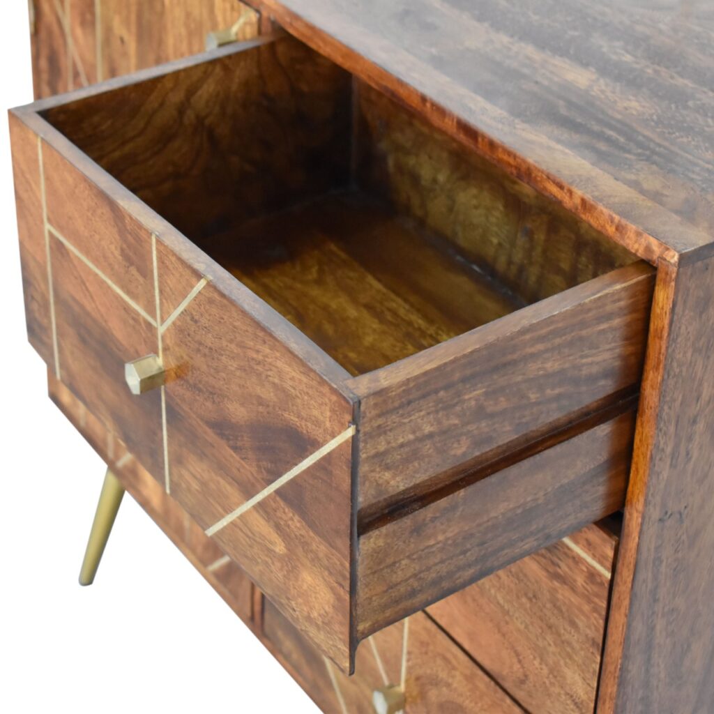 Chestnut Inlay Abstract Sideboard - Image 6