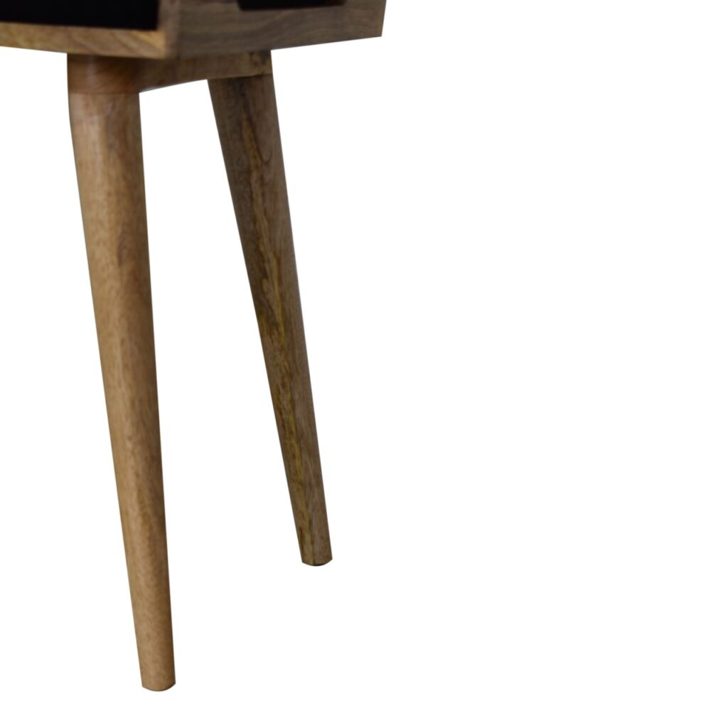 Black Velvet Tray Style Footstool - Image 8