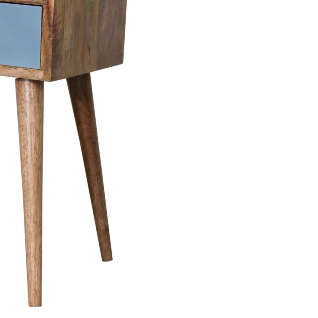 Mini Blue Hand Painted Bedside - Image 7