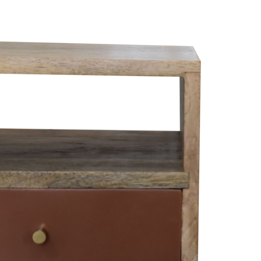 Mini Brick Red Hand Painted Bedside - Image 4