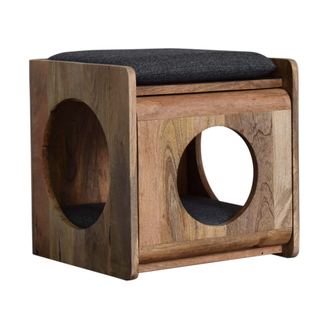 Round Cut-out Pet Bed with Seat Pad - Image 3