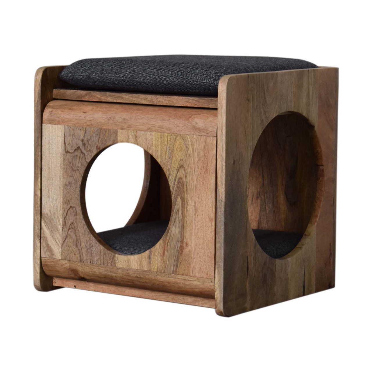 Round Cut-out Pet Bed with Seat Pad - Image 4