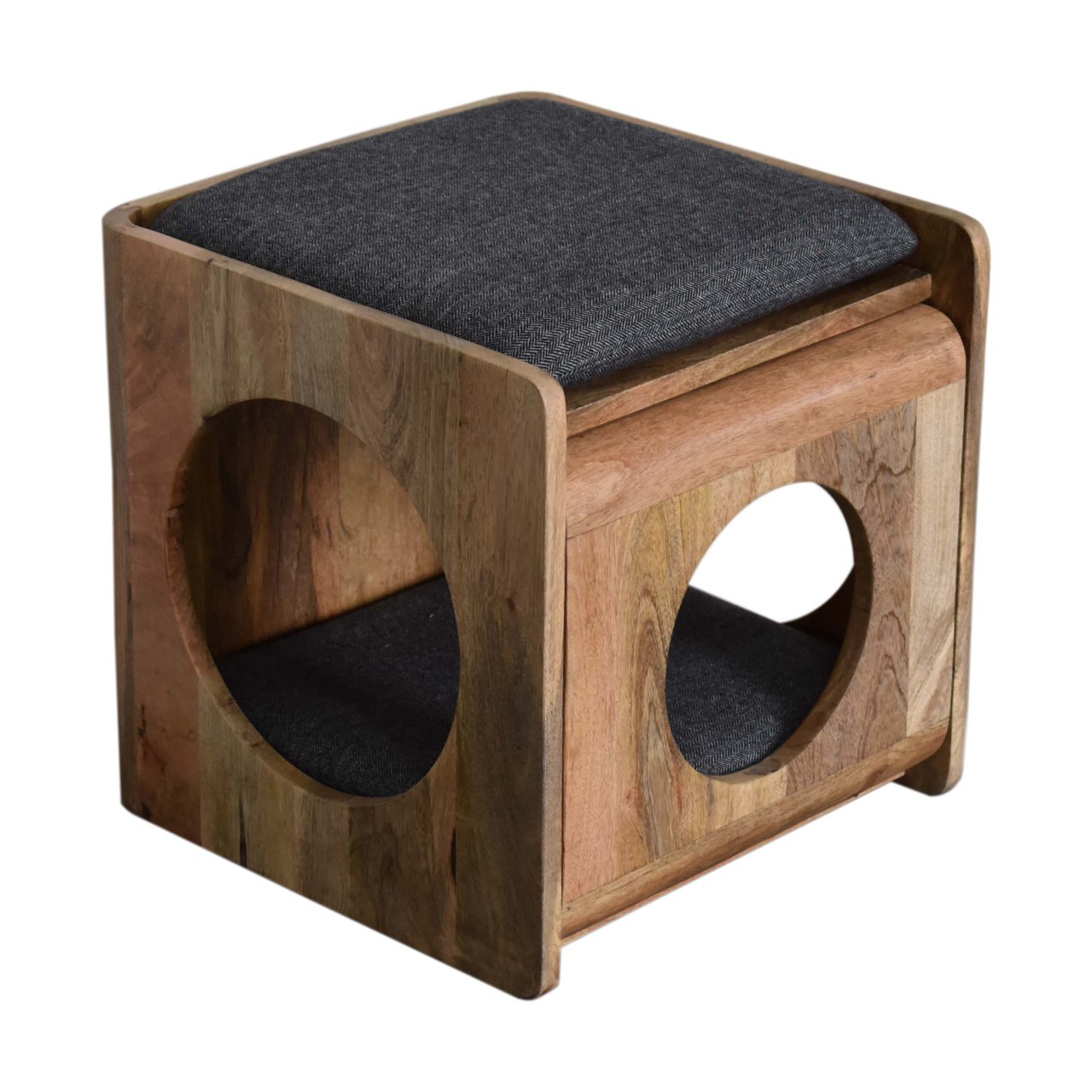 Round Cut-out Pet Bed with Seat Pad - Image 5