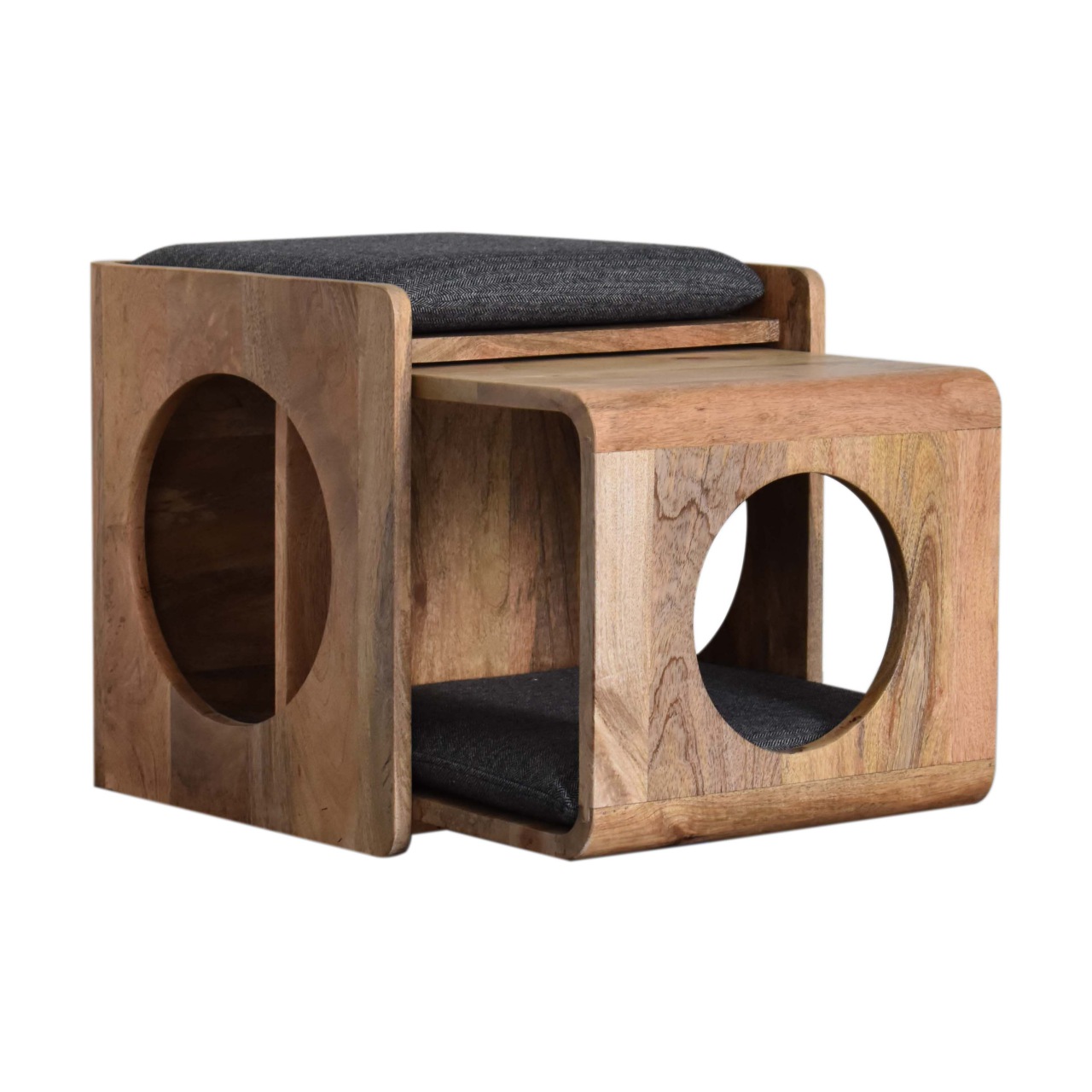 Round Cut-out Pet Bed with Seat Pad - Image 9