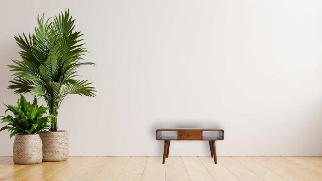 Curved Chestnut Coffee Table - Image 11