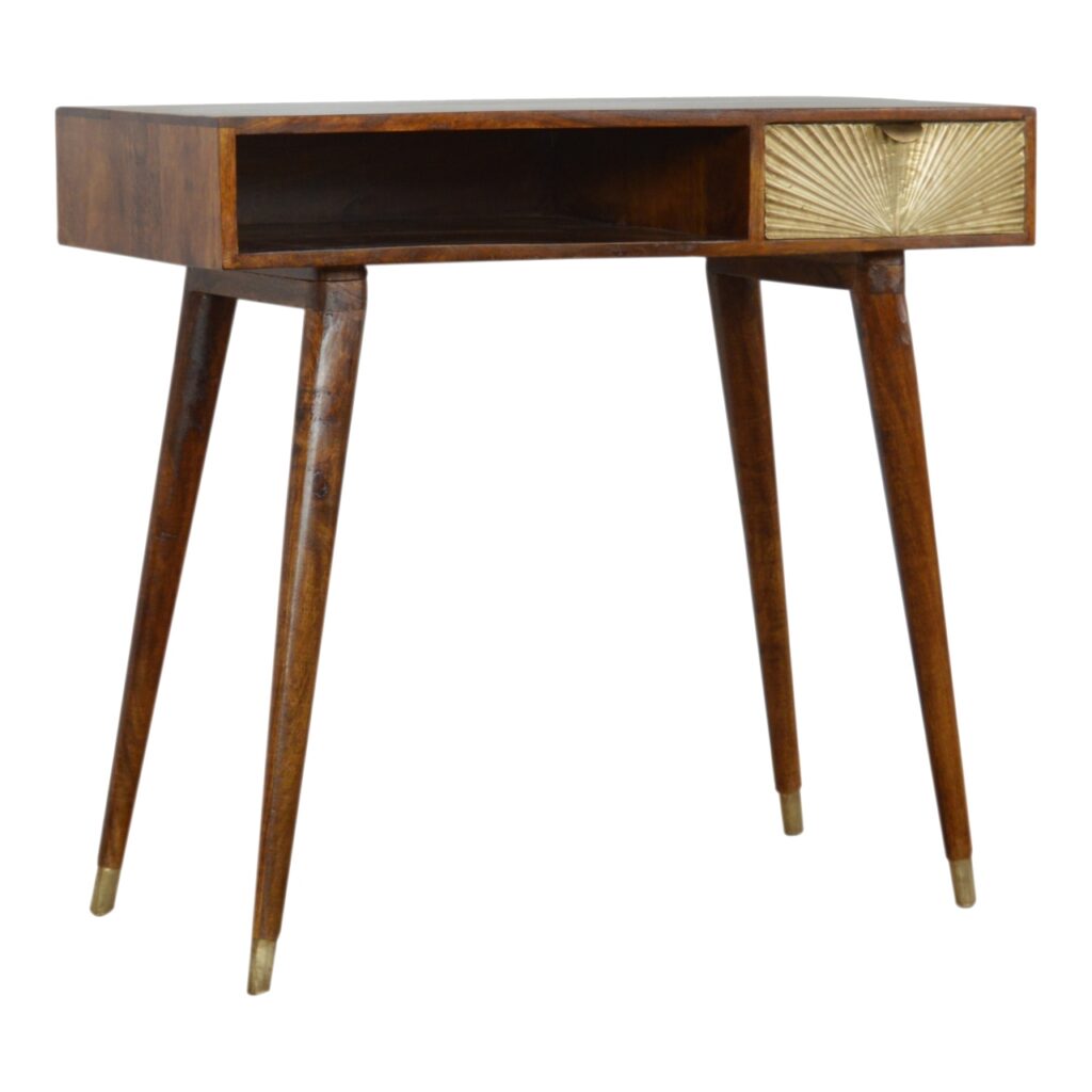 Sunrise Gold Carved Writing Desk - Image 4
