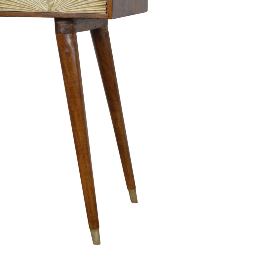 Sunrise Gold Carved Writing Desk - Image 2