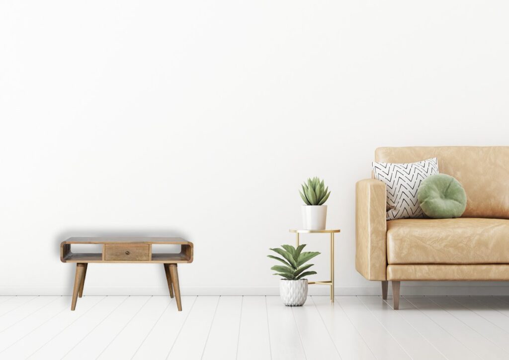 Curved Oak-ish Coffee Table - Image 12
