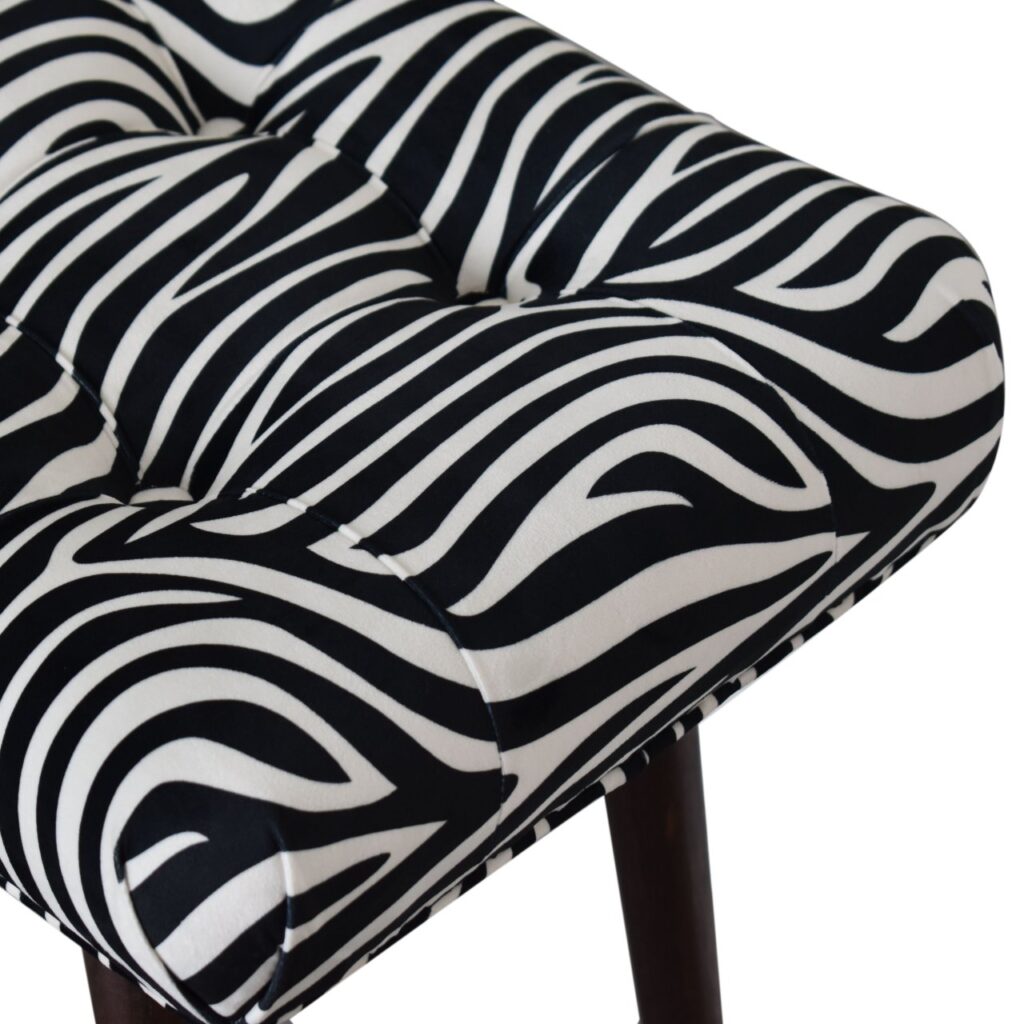 Zebra Print Curved Bench - Image 6