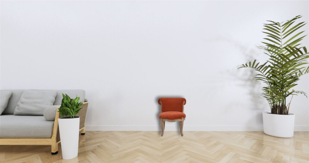Brick Red Velvet Studded Chair - Image 12
