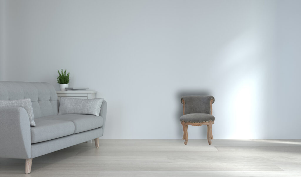 Grey Velvet Studded Chair - Image 11