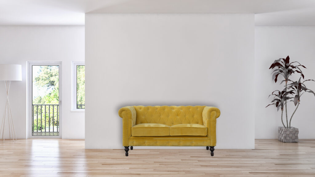 Mustard Velvet Chesterfield Sofa - Image 12