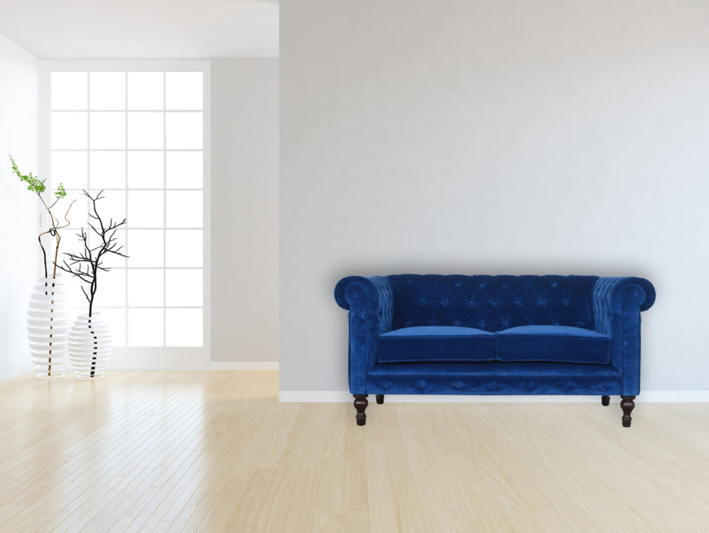 Royal Blue Velvet Chesterfield Sofa - Image 11