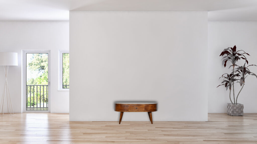 Chestnut Rounded Coffee Table - Image 10