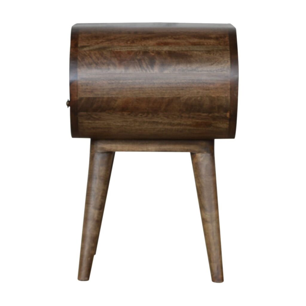 Grey Washed Circular Bedside - Image 8