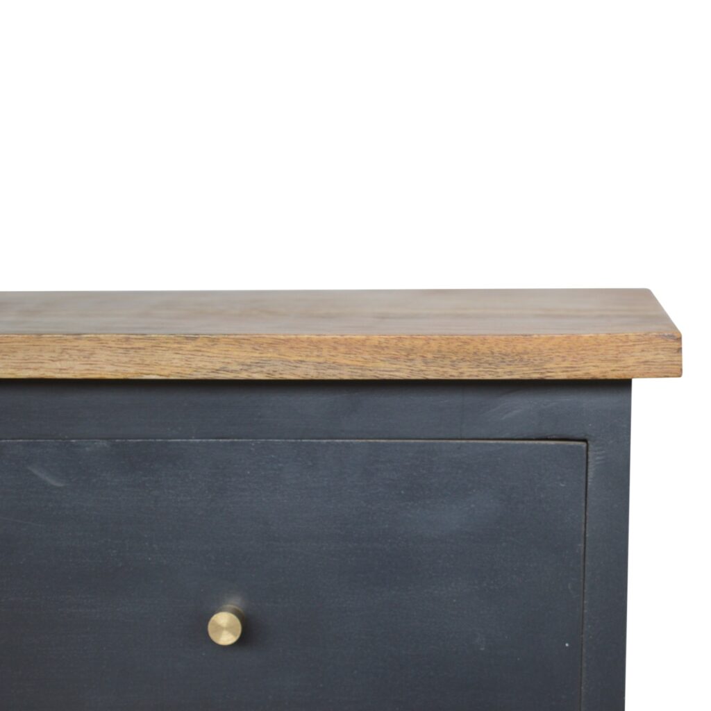 Charcoal Black Hand Painted Bedside - Image 6