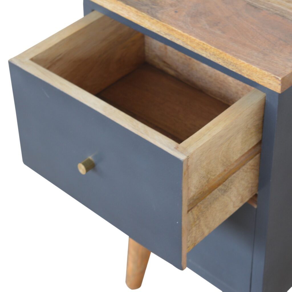 Charcoal Black Hand Painted Bedside - Image 7
