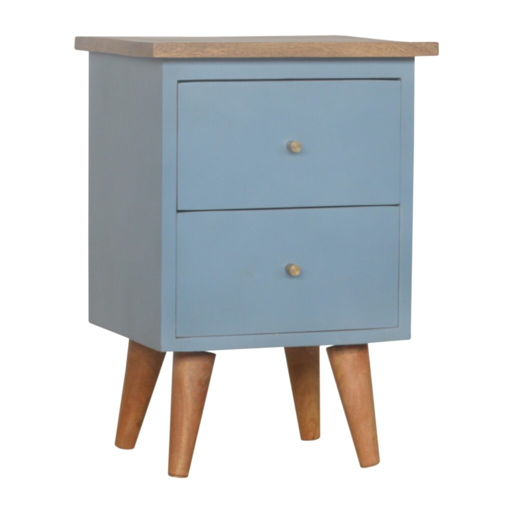 Blue Hand Painted Bedside - Image 2