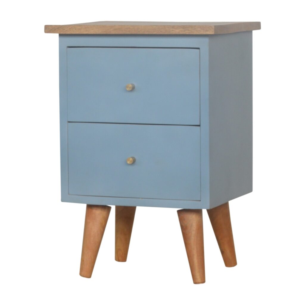 Blue Hand Painted Bedside - Image 3