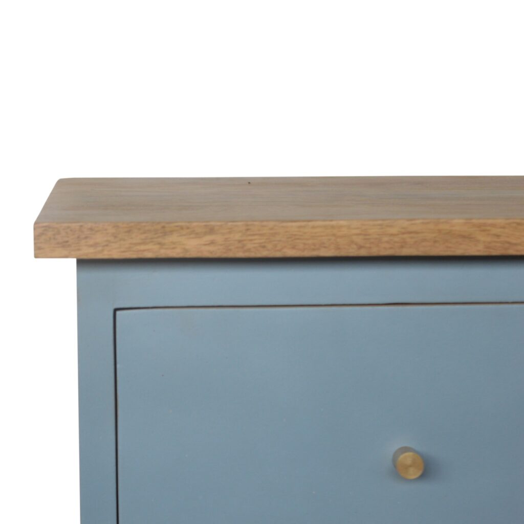 Blue Hand Painted Bedside - Image 4