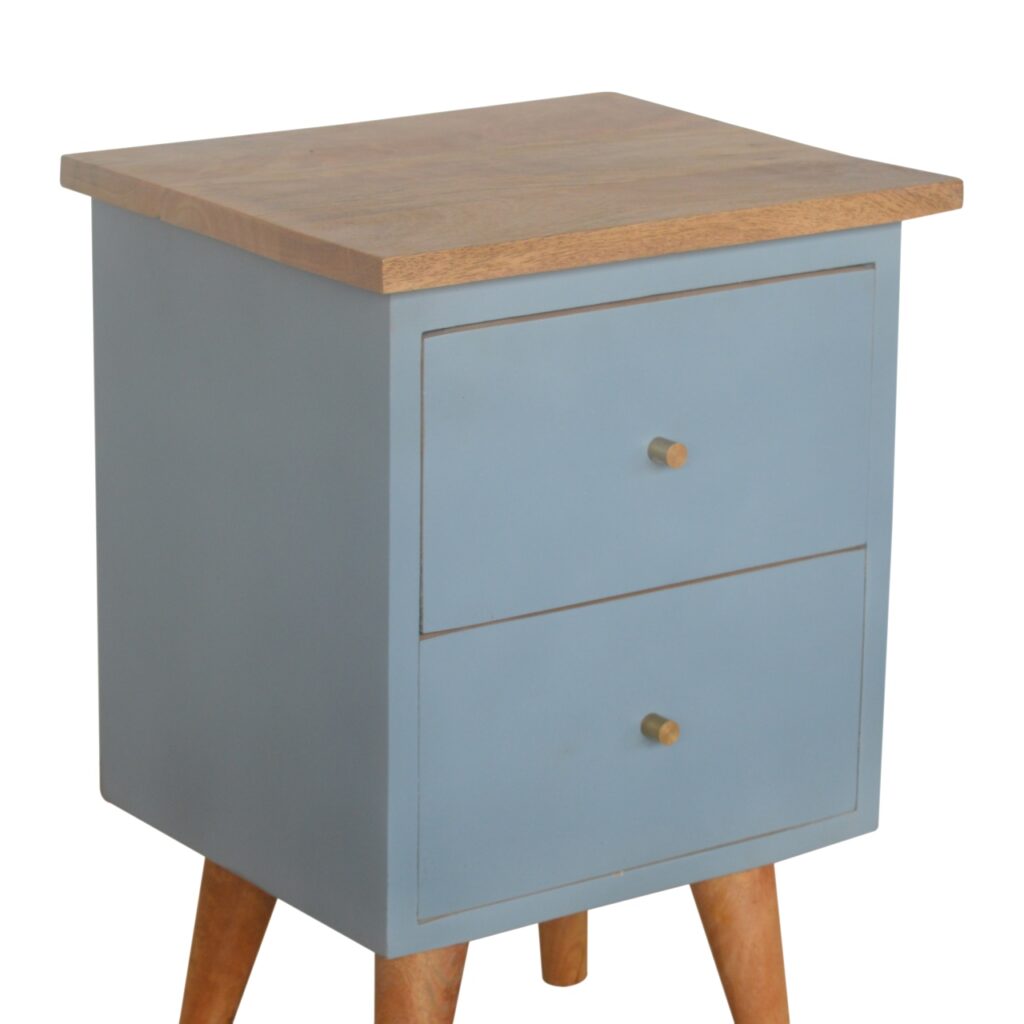 Blue Hand Painted Bedside - Image 5