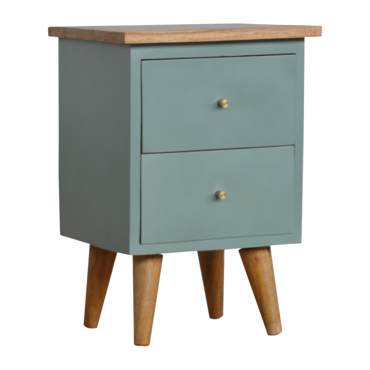 Green Hand Painted Bedside - Image 3