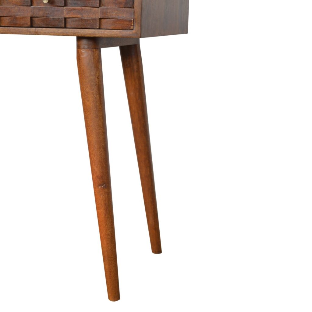 Tile Carve Chestnut Console - Image 6