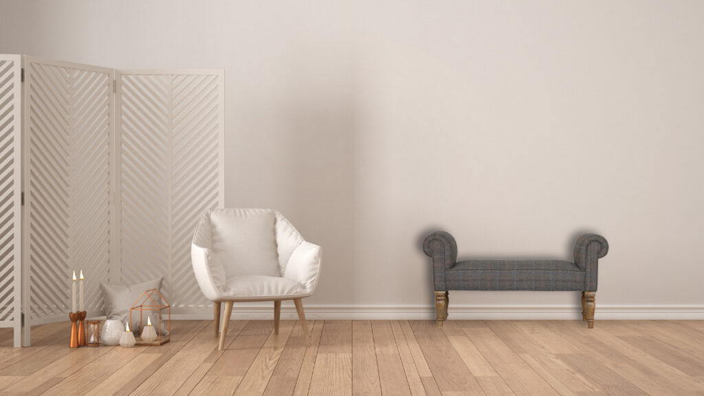 Multi Tweed Turned Bedroom Bench - Image 13