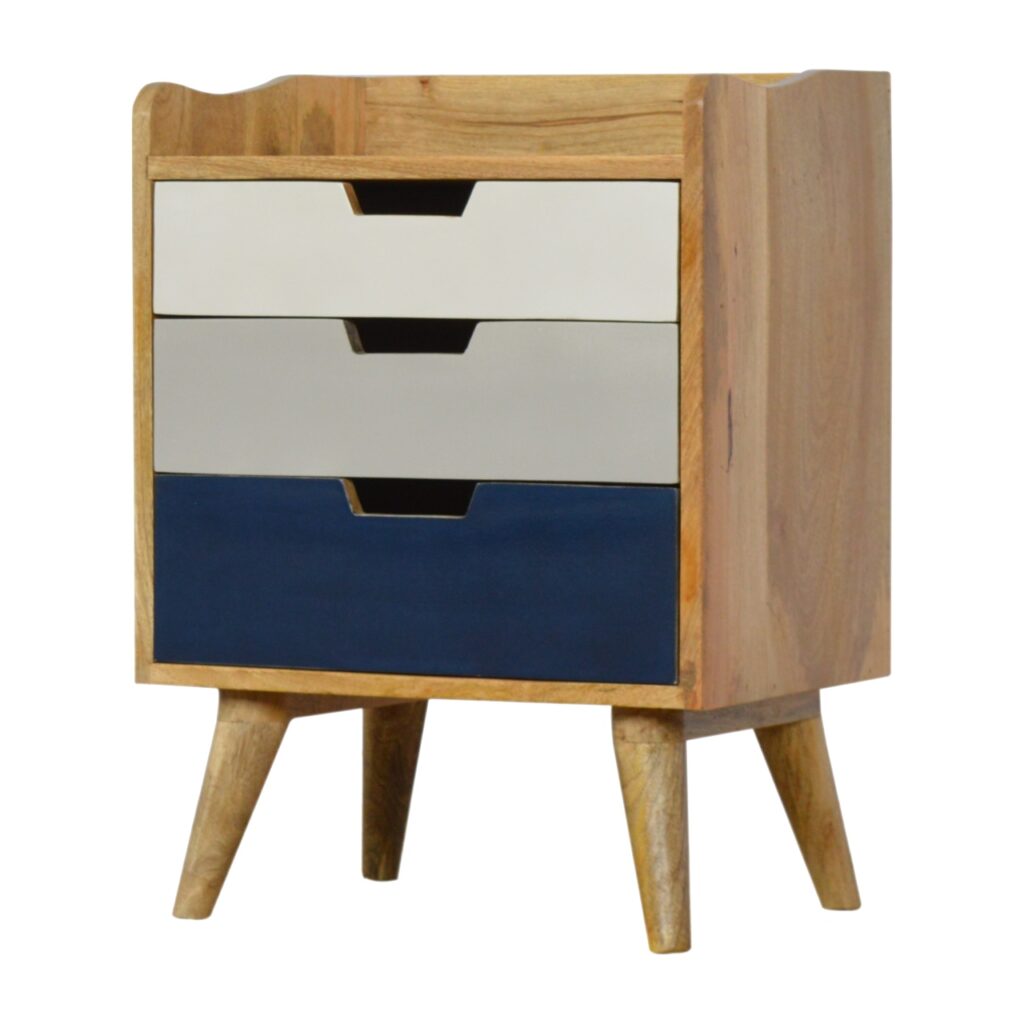 Navy and White Gradient Bedside - Image 2