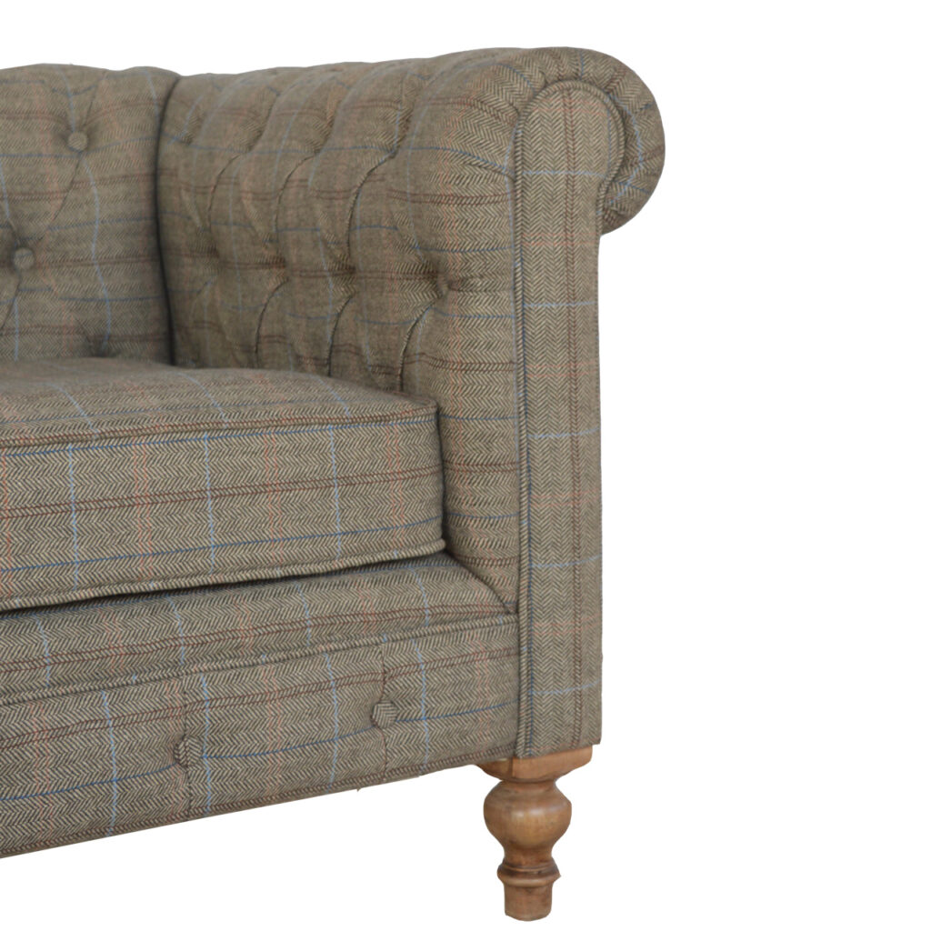 Multi Tweed 2 Seat Chesterfield - Image 5