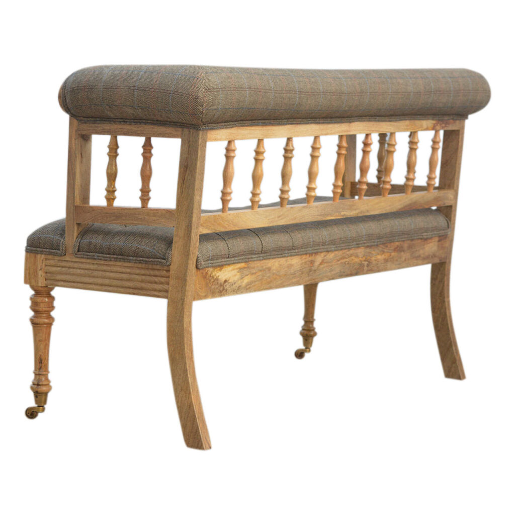 Multi Tweed Deep Button Bench - Image 10