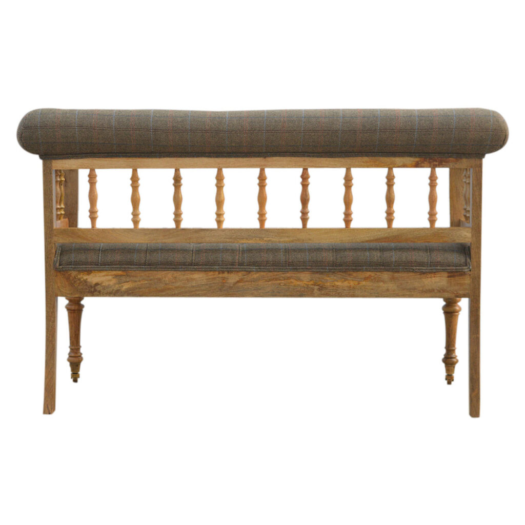 Multi Tweed Deep Button Bench - Image 11