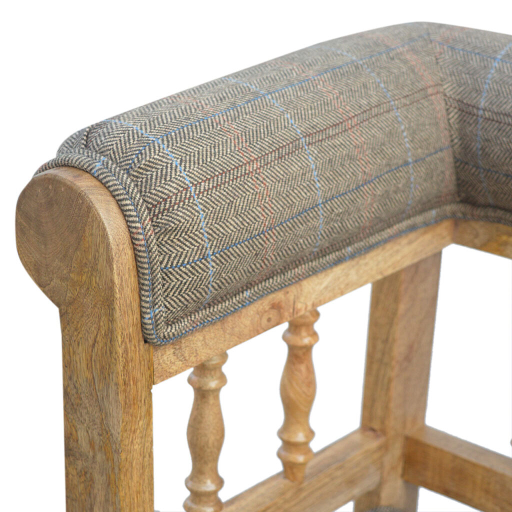 Multi Tweed Deep Button Bench - Image 7