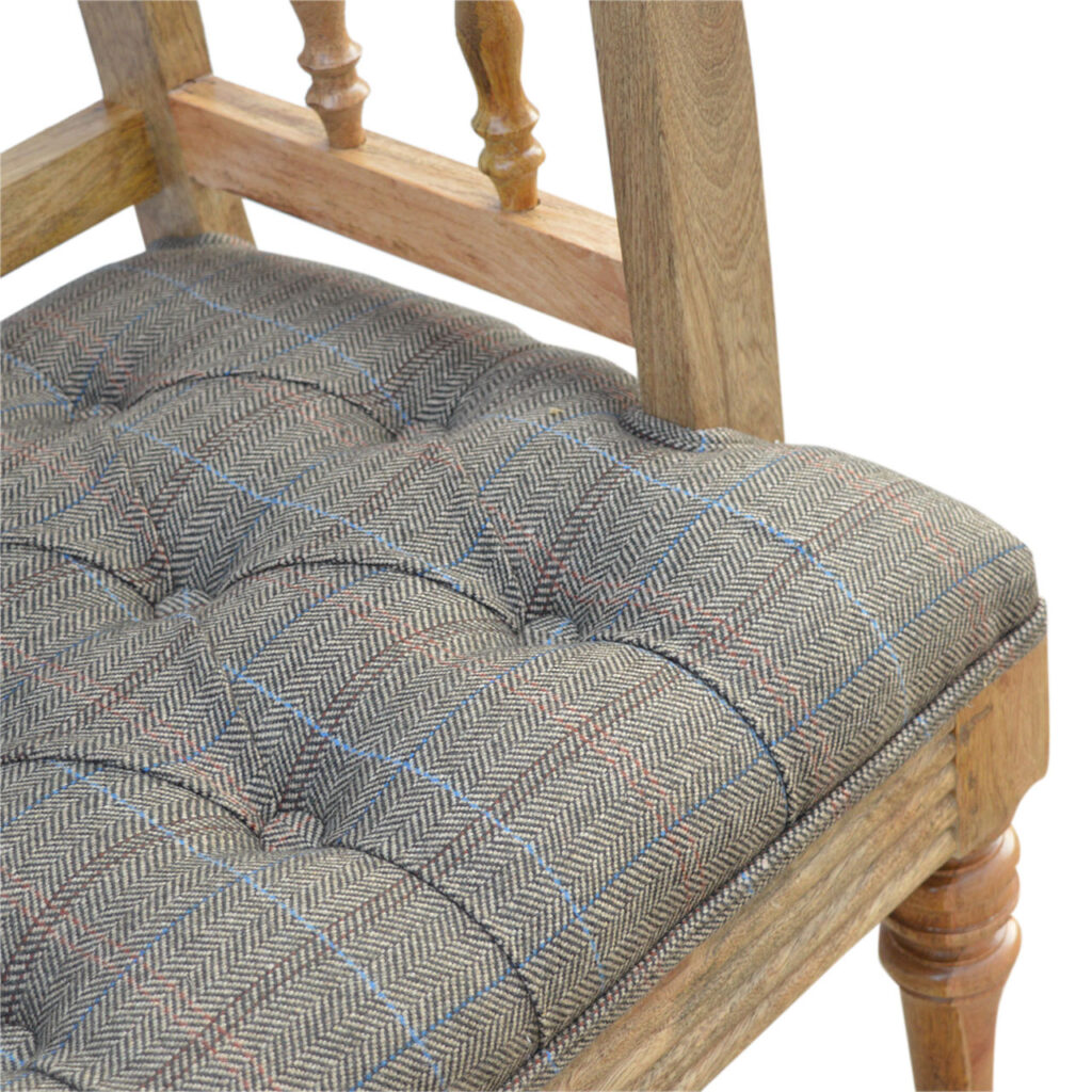Multi Tweed Deep Button Bench - Image 8