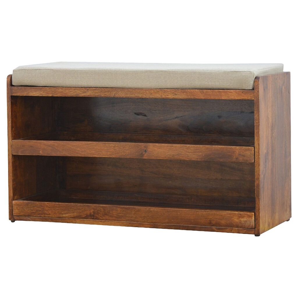 Mud Linen Pull out Shoe Bench - Image 2