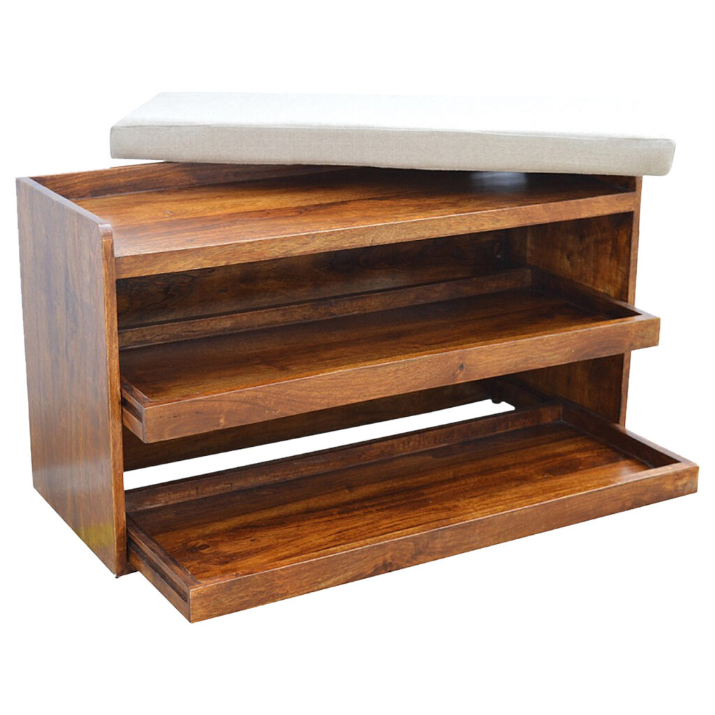 Mud Linen Pull out Shoe Bench - Image 9