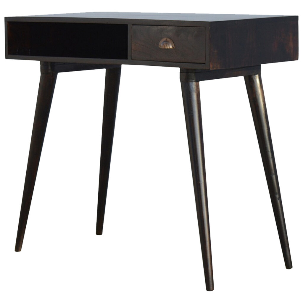 Walnut Open Shelf Writing Desk - Image 3