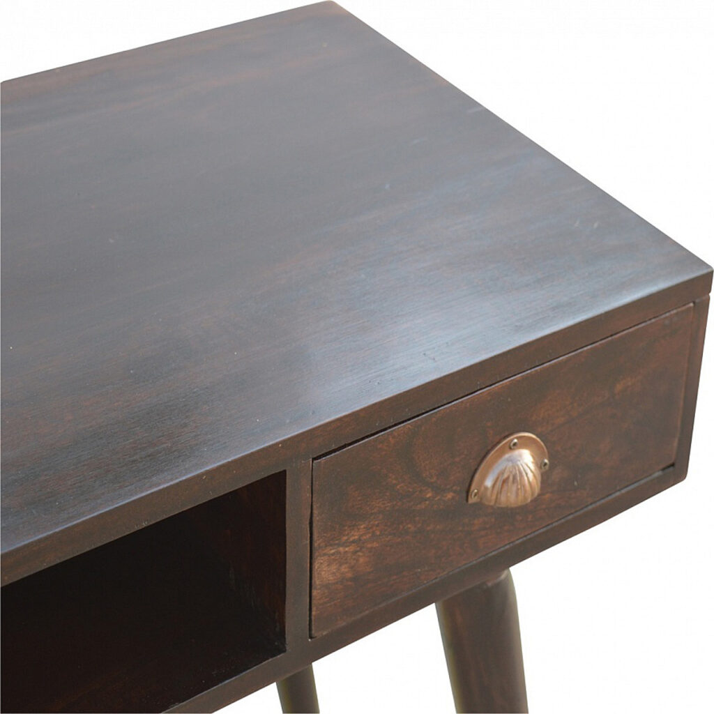 Walnut Open Shelf Writing Desk - Image 4