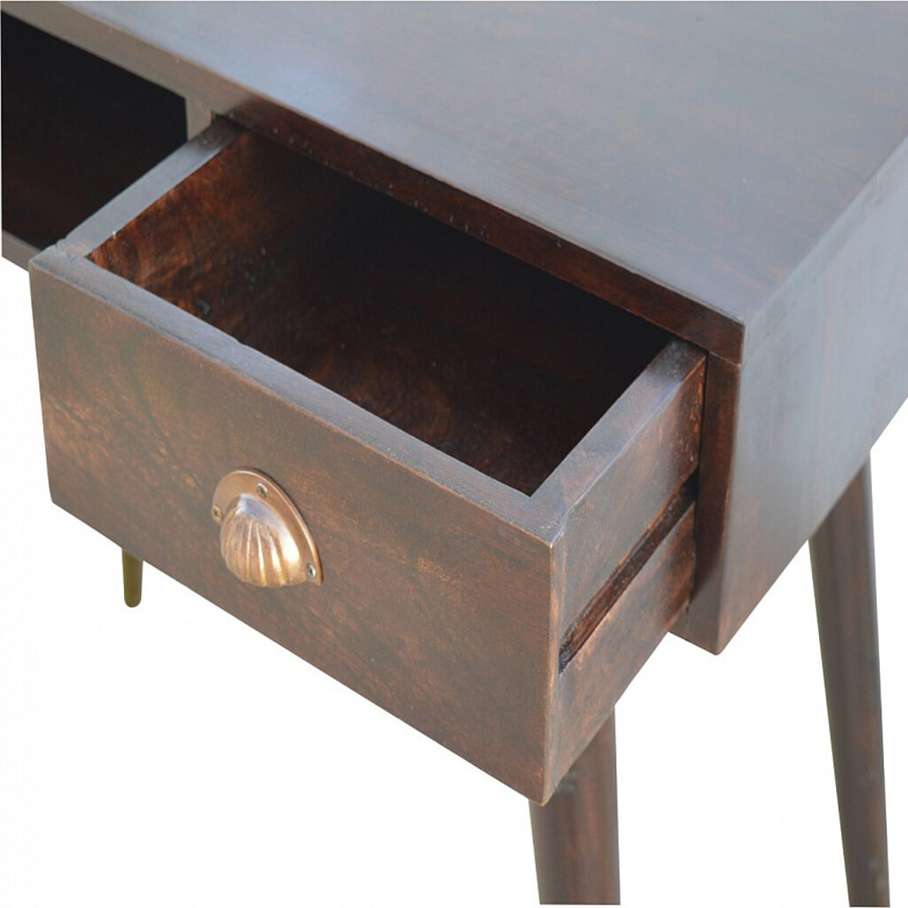 Walnut Open Shelf Writing Desk - Image 5