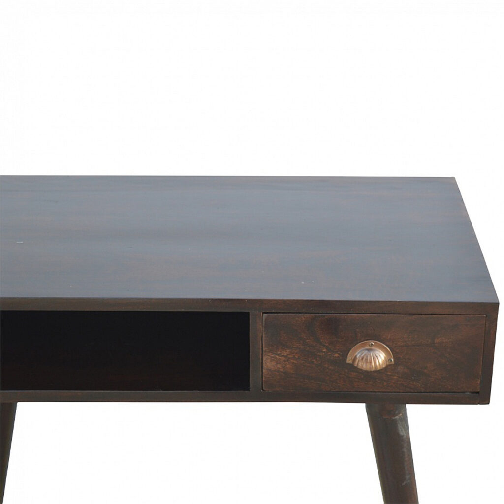 Walnut Open Shelf Writing Desk - Image 6
