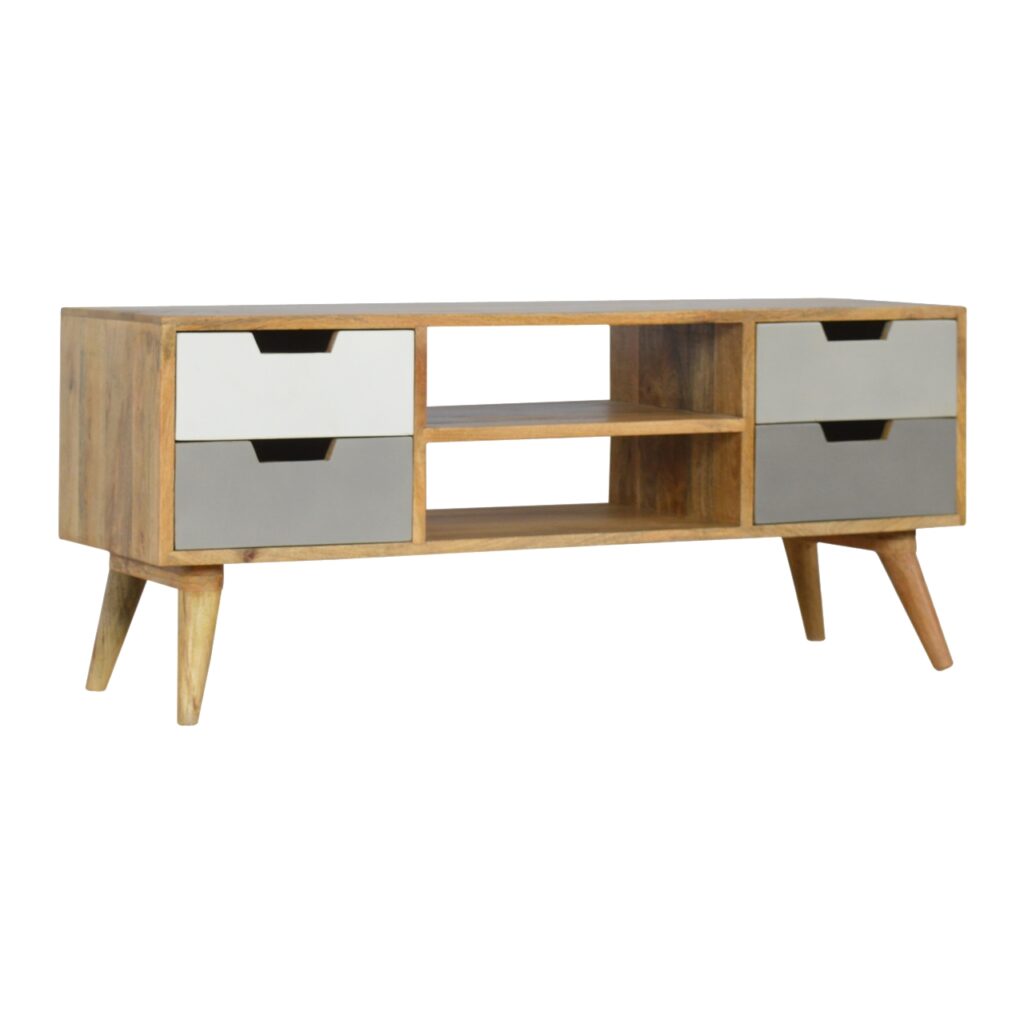Grey Painted Open TV Unit - Image 2