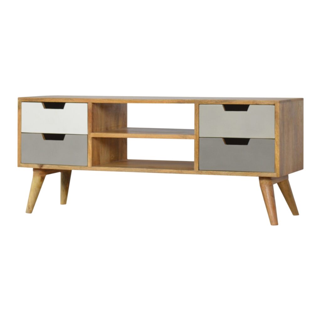 Grey Painted Open TV Unit - Image 3