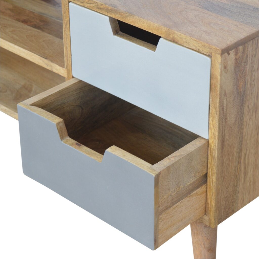 Grey Painted Open TV Unit - Image 4